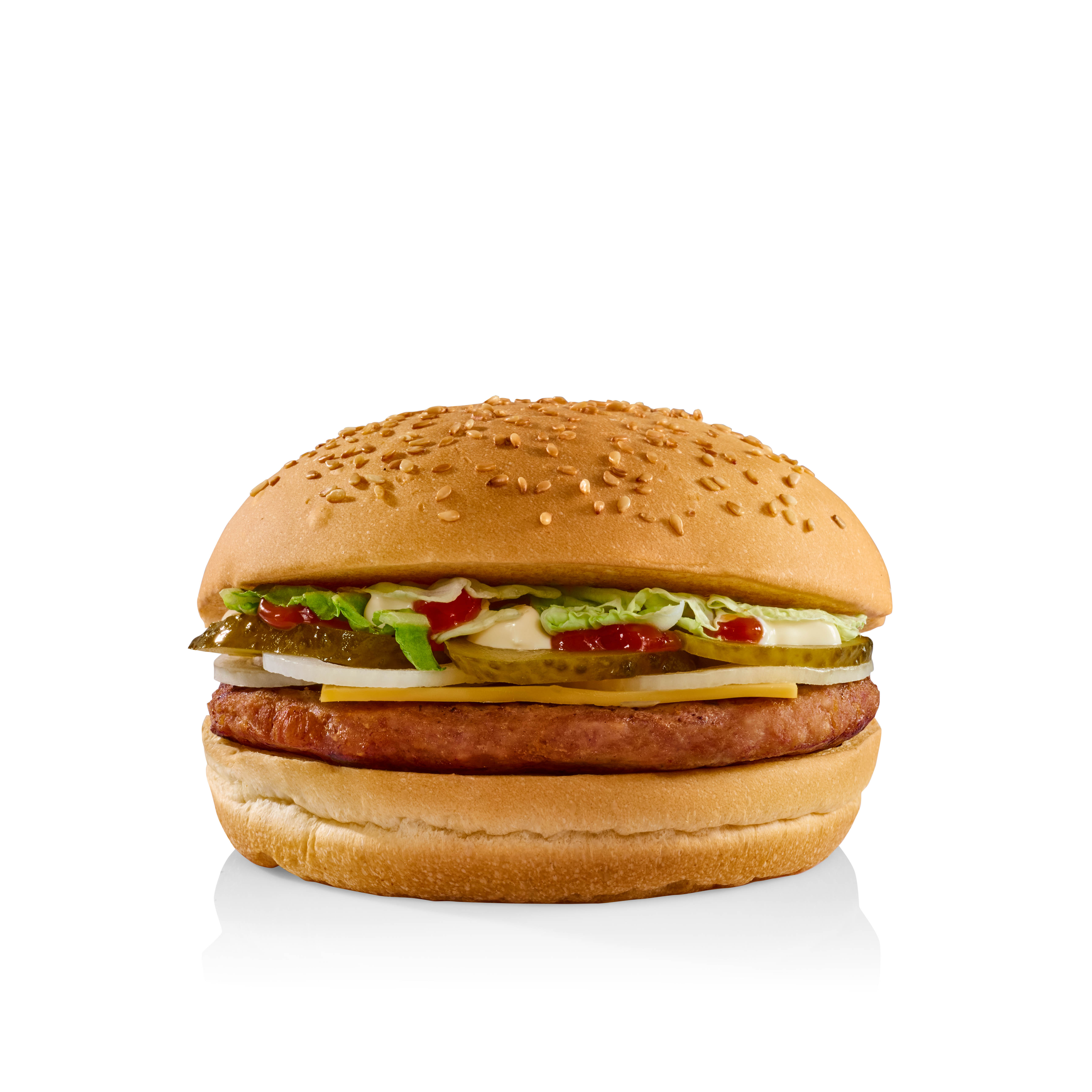 Чизбургер с маринованным огурцом