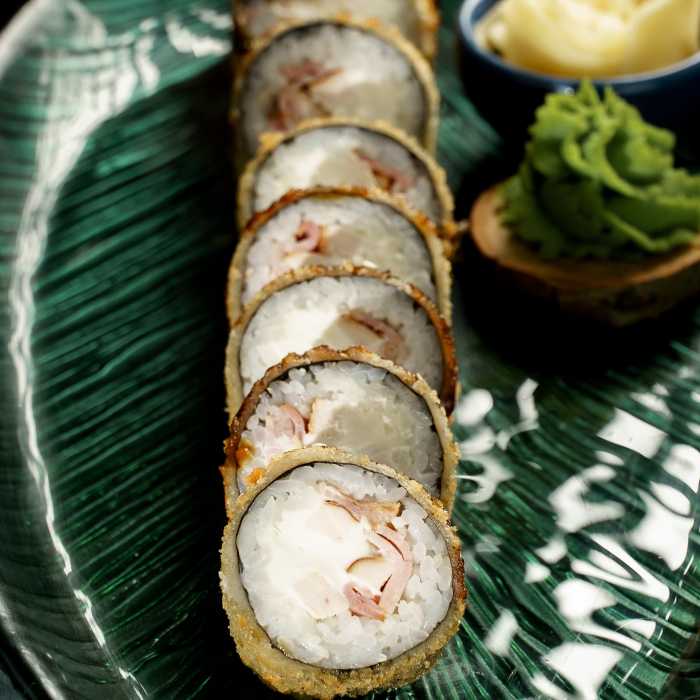 Темпура с курицей и беконом