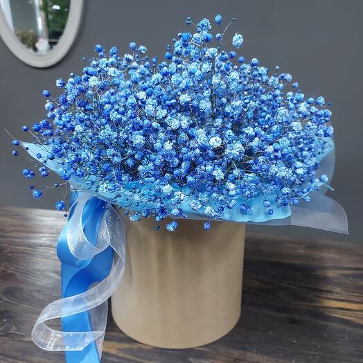Букет с голубой гипсофилой 🦋
