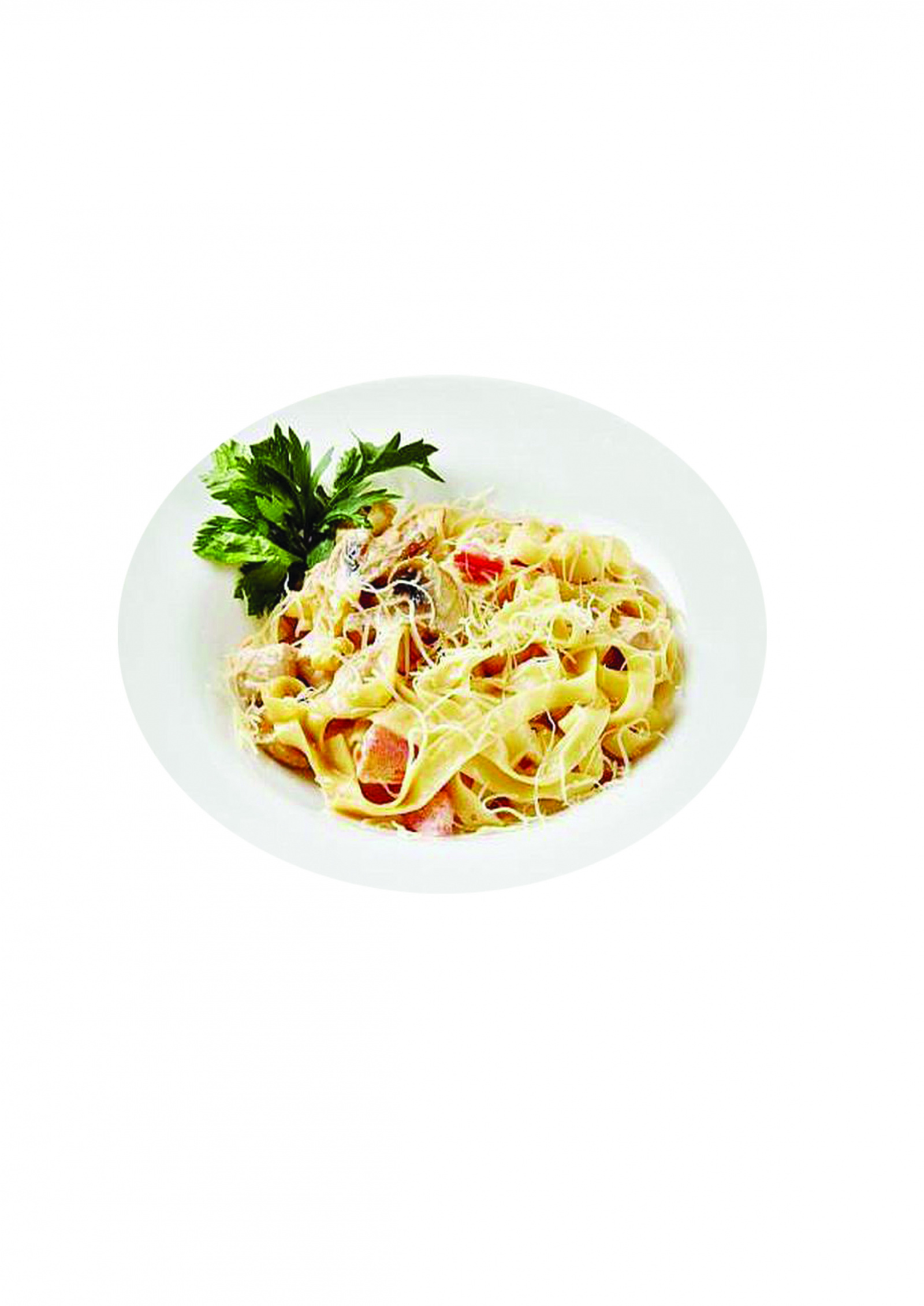 Паста курица с грибами
