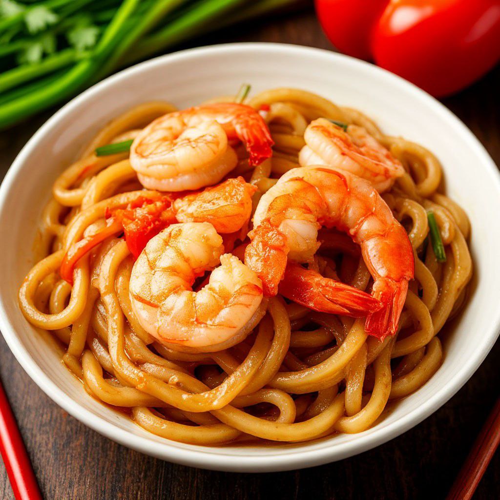 Удон с креветками Sweet Chilli