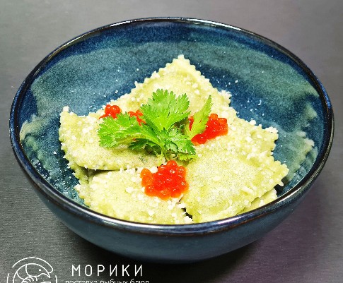 Равиоли с Королев. креветкой и шпинатом