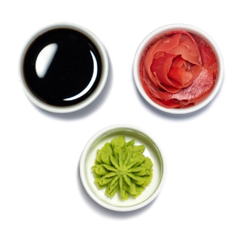 Имбирь, васаби и соевый соус