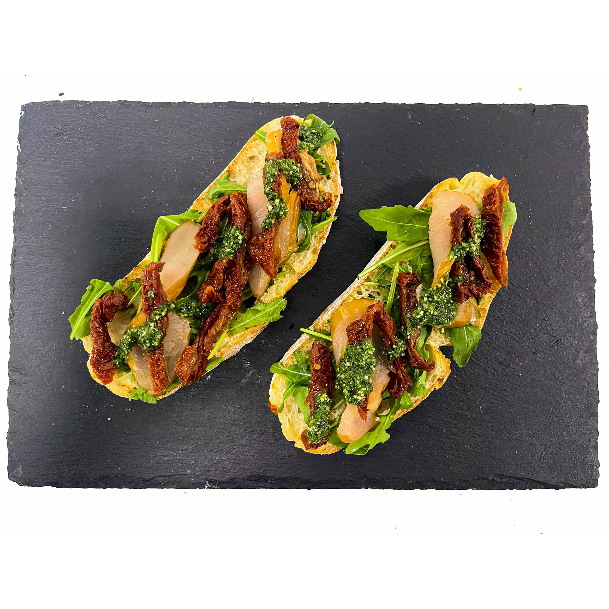 Брускетты с карпаччо из курицы