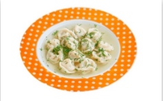 Пельмени Сибирские с бульоном