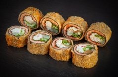 ТЕМПУРА С ГРЕБЕШКОМ И КАМЧАТСКИМ КРАБОМ