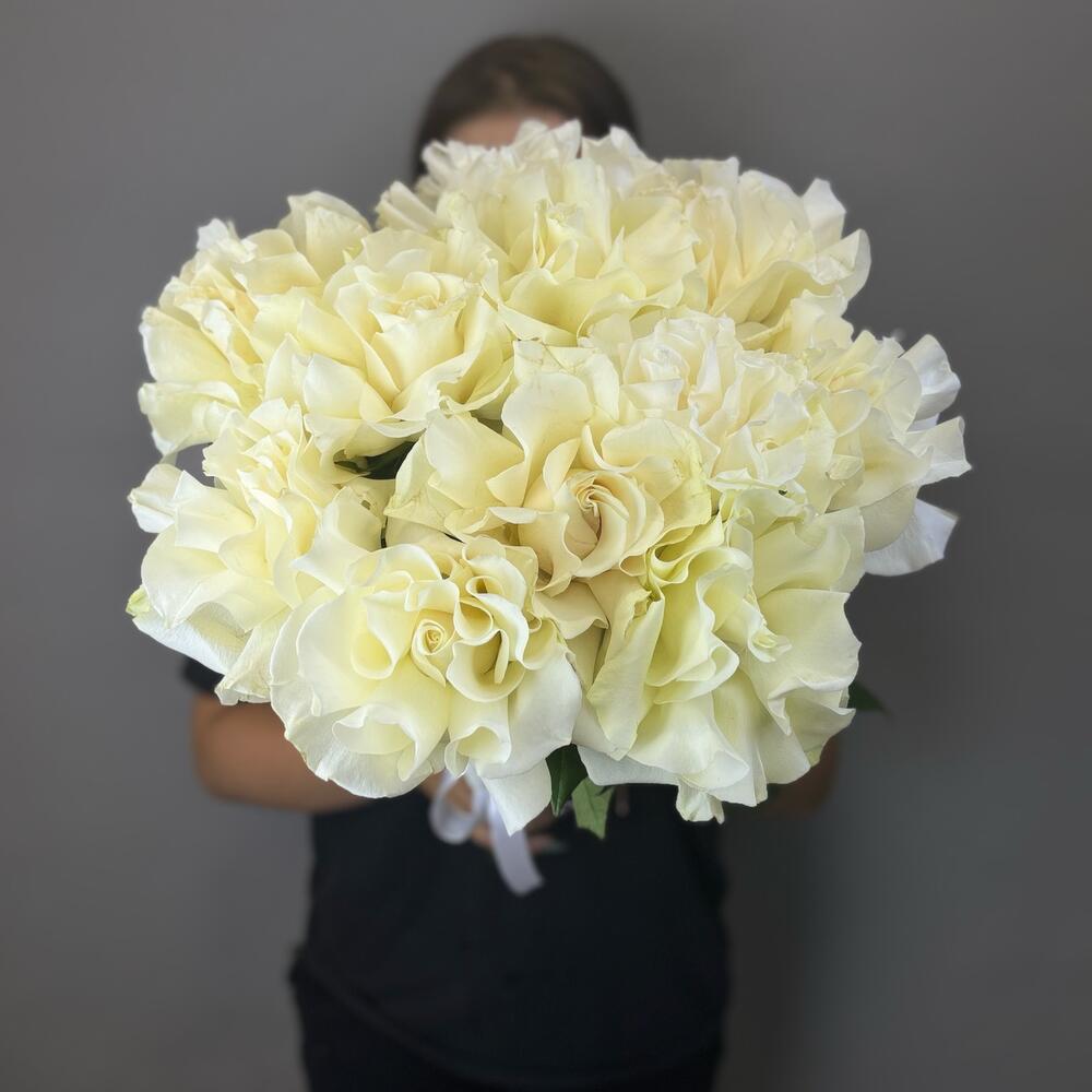 Монобукет белых французских роз