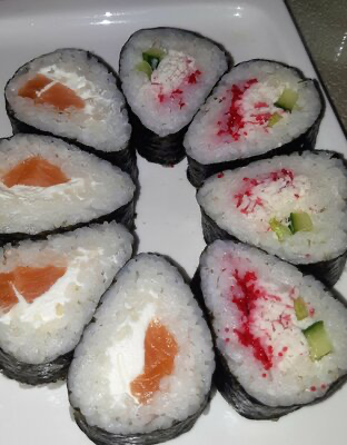 БигФуд ролл с крабом и лососем