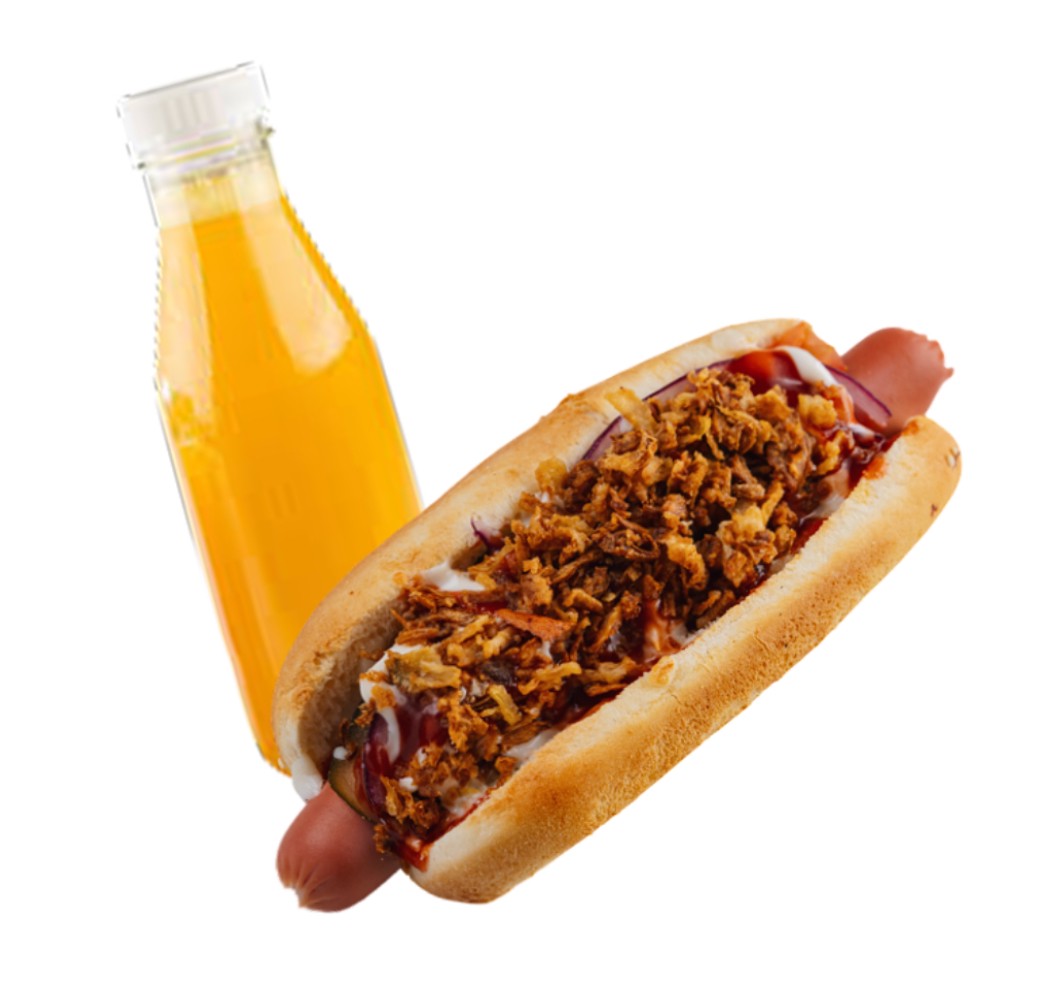 Хот-дог и напиток