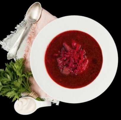 Борщ+сало+гренки