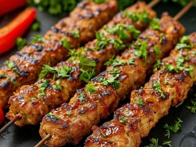 Люля из Свинины и Крылышки на углях
