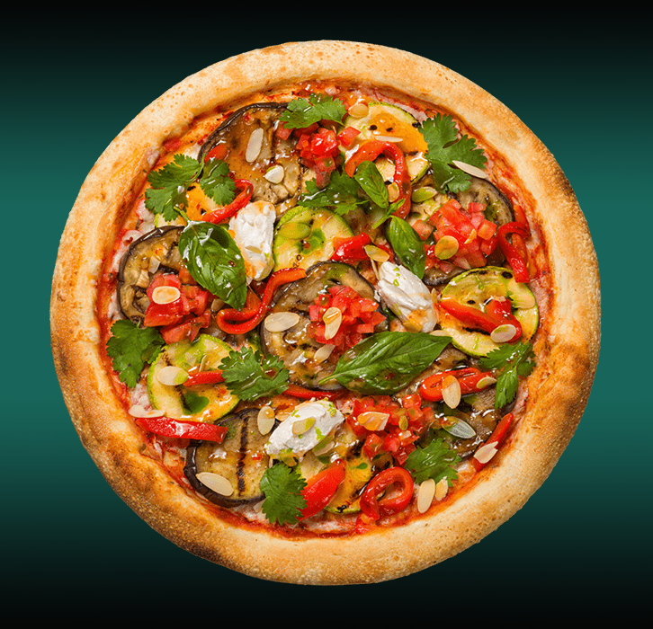 Пицца с цукини и баклажанами