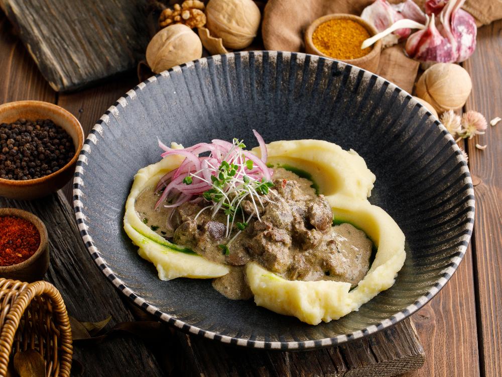Кучмачи в сливочном соусе с пюре