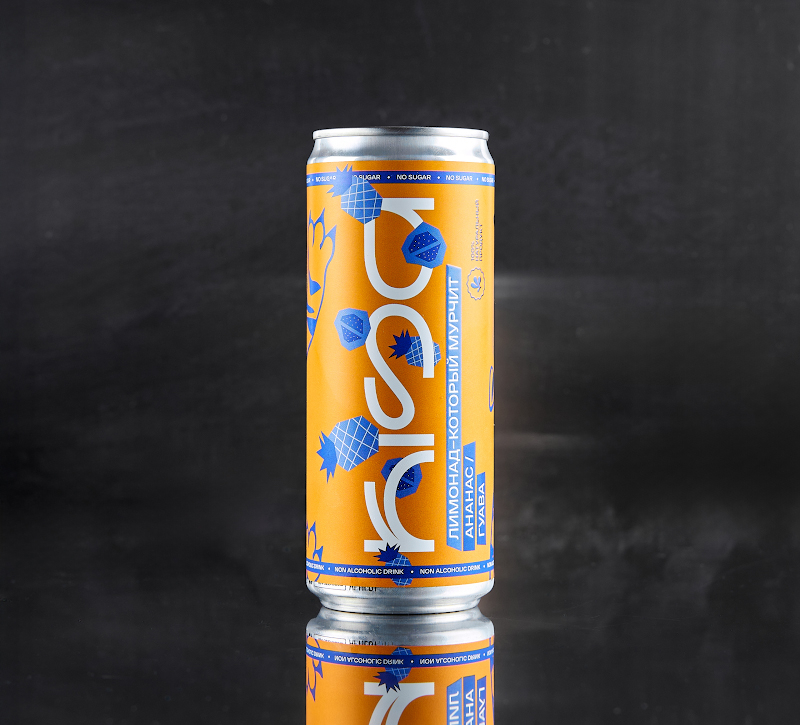 Лимонад Kisa БЕЗ САХАРА Ананас/Гуава