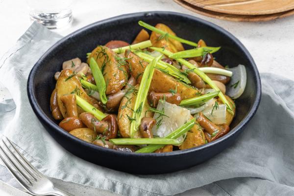 Картофель с лесными грибами