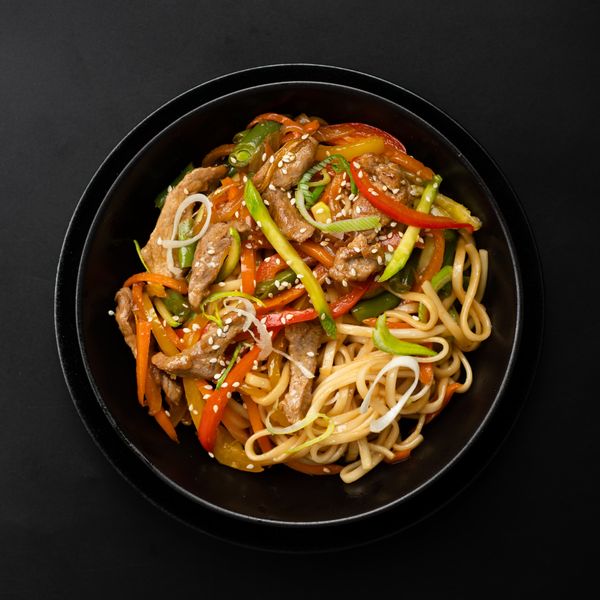 Лапша удон WOK со свининой и овощами