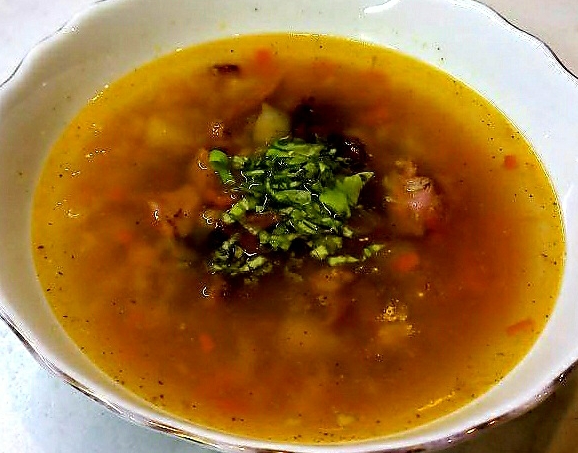 Суп гороховый с копченостями 