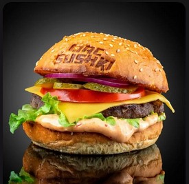 Бургер с мраморной говядиной