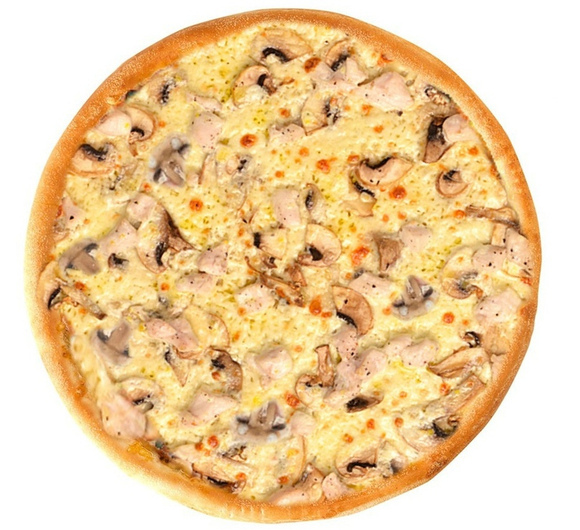 С курицей и грибами