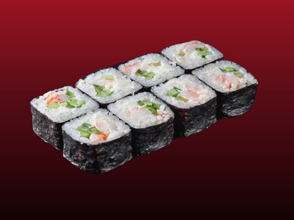 Эби маки чиз  с огурцом