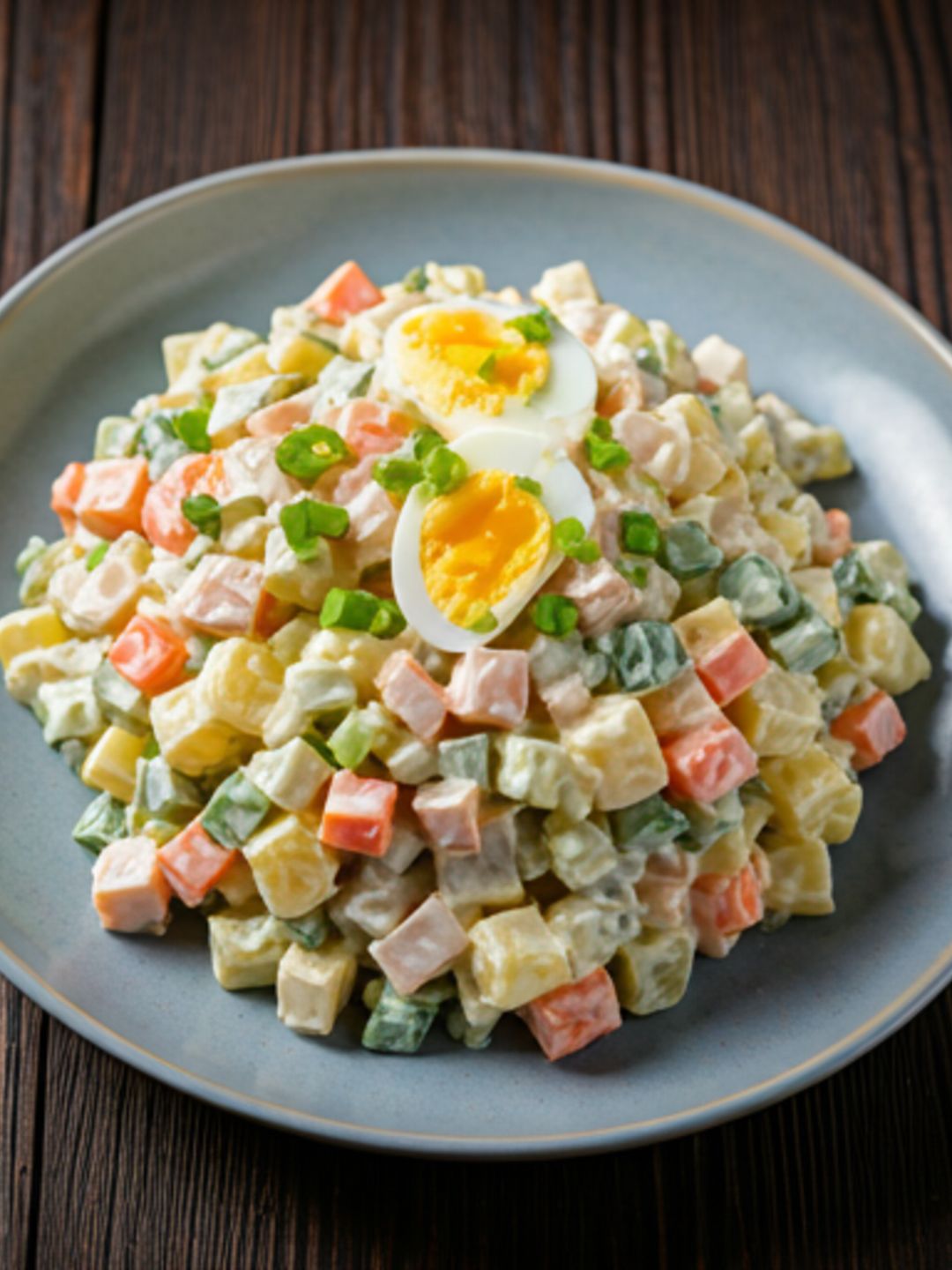 Салат 'Оливье с полукопчёной колбасой" 500 гр!!!!