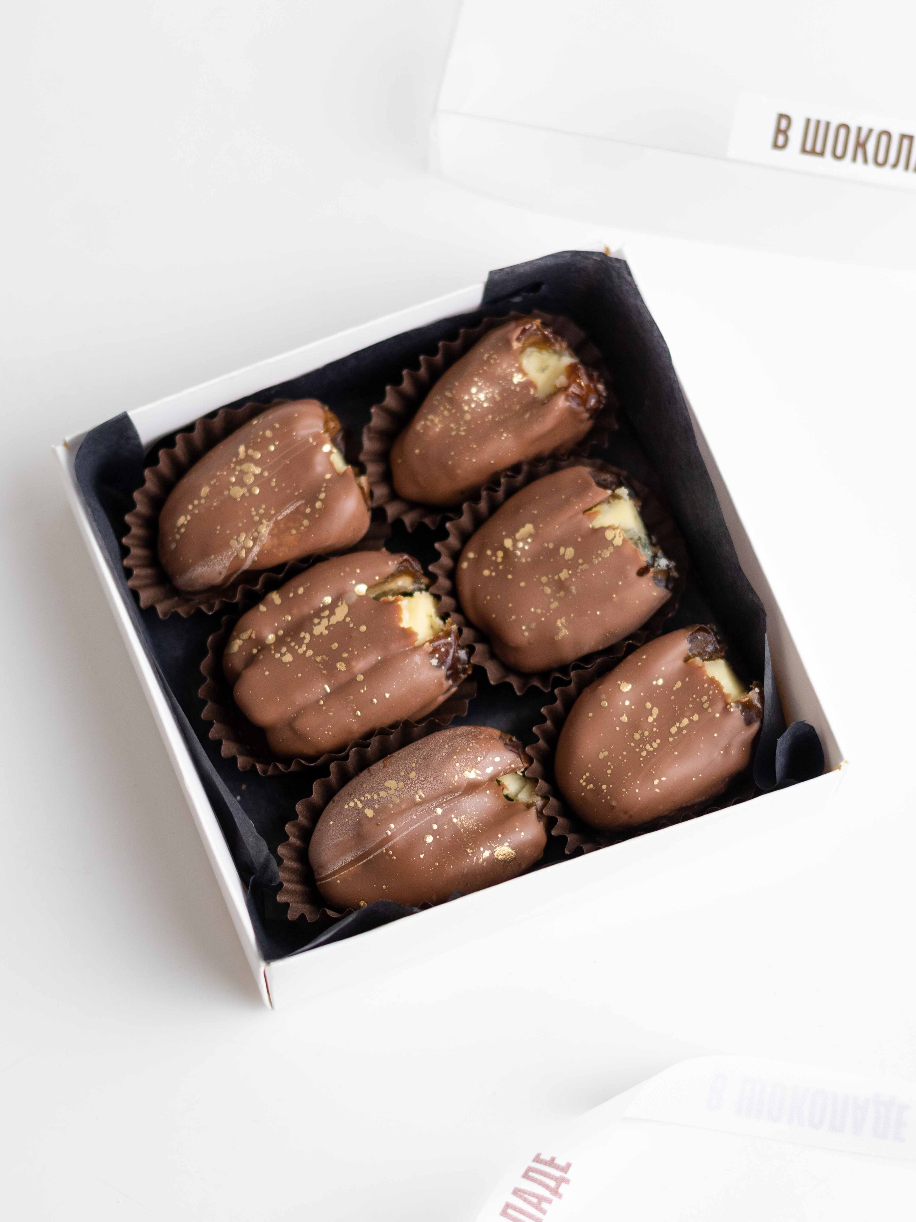 Финики в шоколаде Восточная Роскошь - с сыром Дор-Блю 6шт