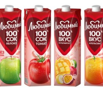 Сок Любимый в ассортименте 0,97 л