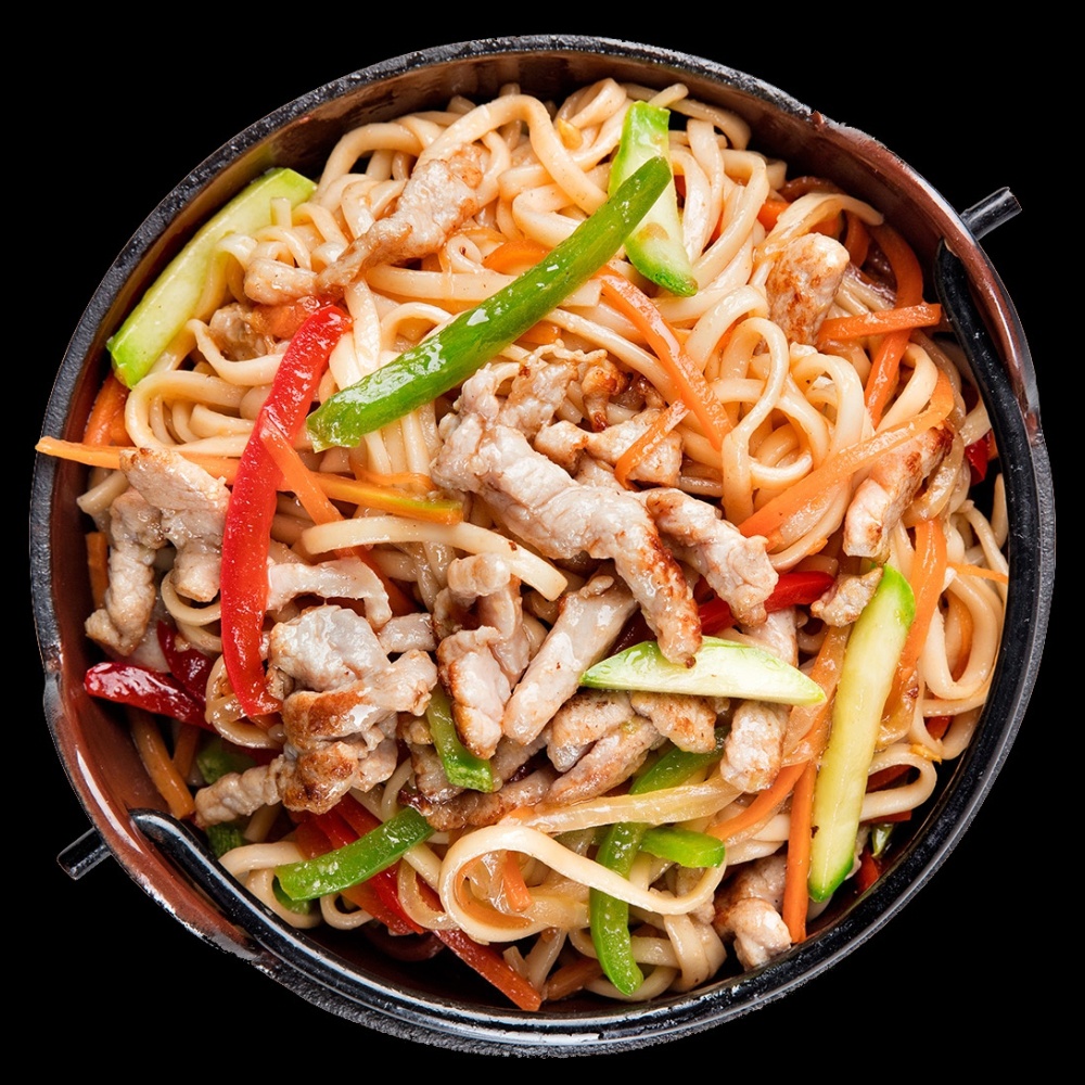 Лапша Удон со свининой и овощами