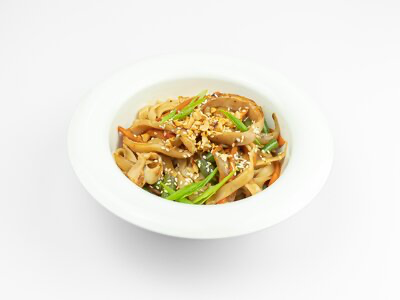Wok с кальмаром