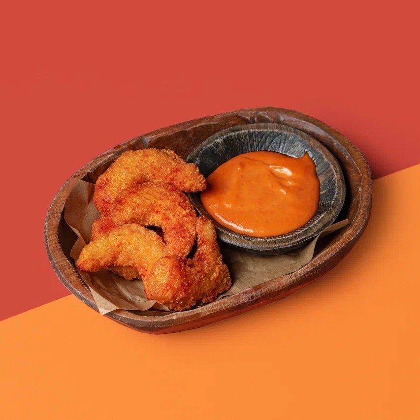 Тигровые креветки в кляре