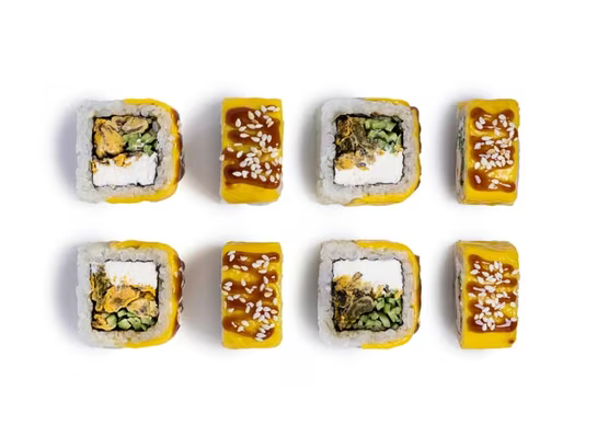 Запечённый ролл Ямайка с мидиями