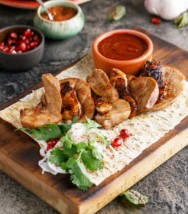 Язык ягнёнка на мангале с курдюком