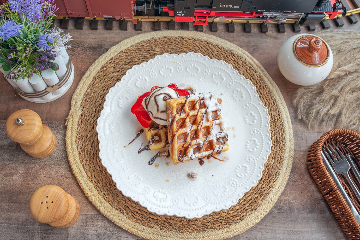 Сладкие хрустящие вафли