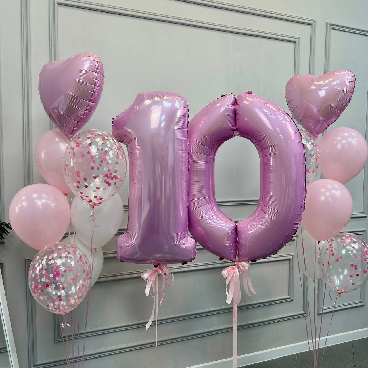 Набор шаров на 10 лет для девочки