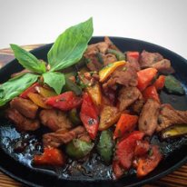 Фламбе с говядиной