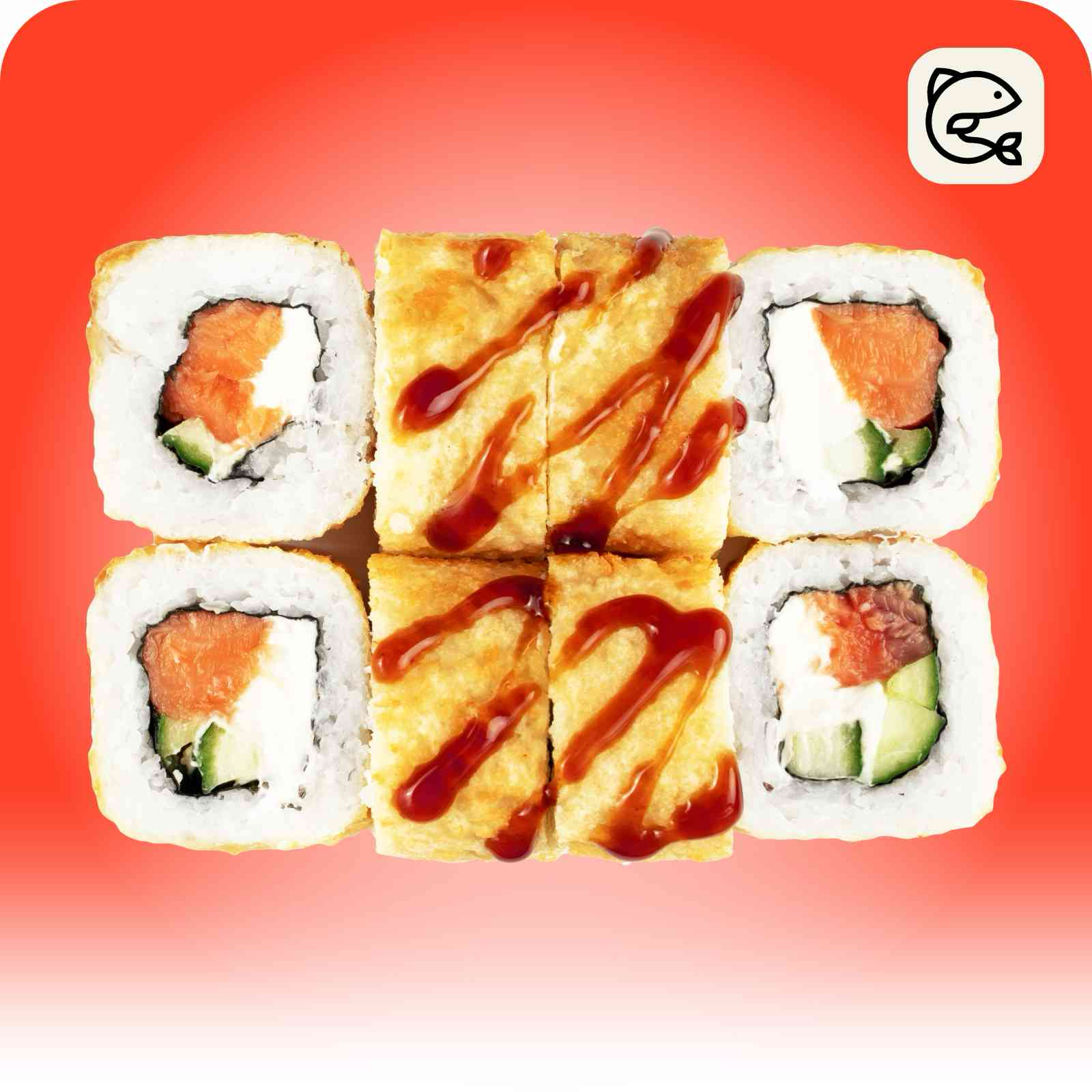 Рыжий с лососем