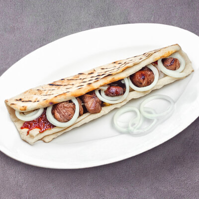 Шашлык в лаваше с курицей