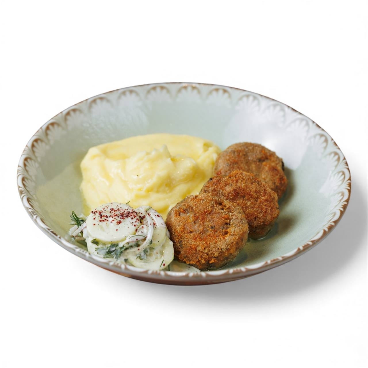 [Д] Куриные котлеты с картофельным пюре