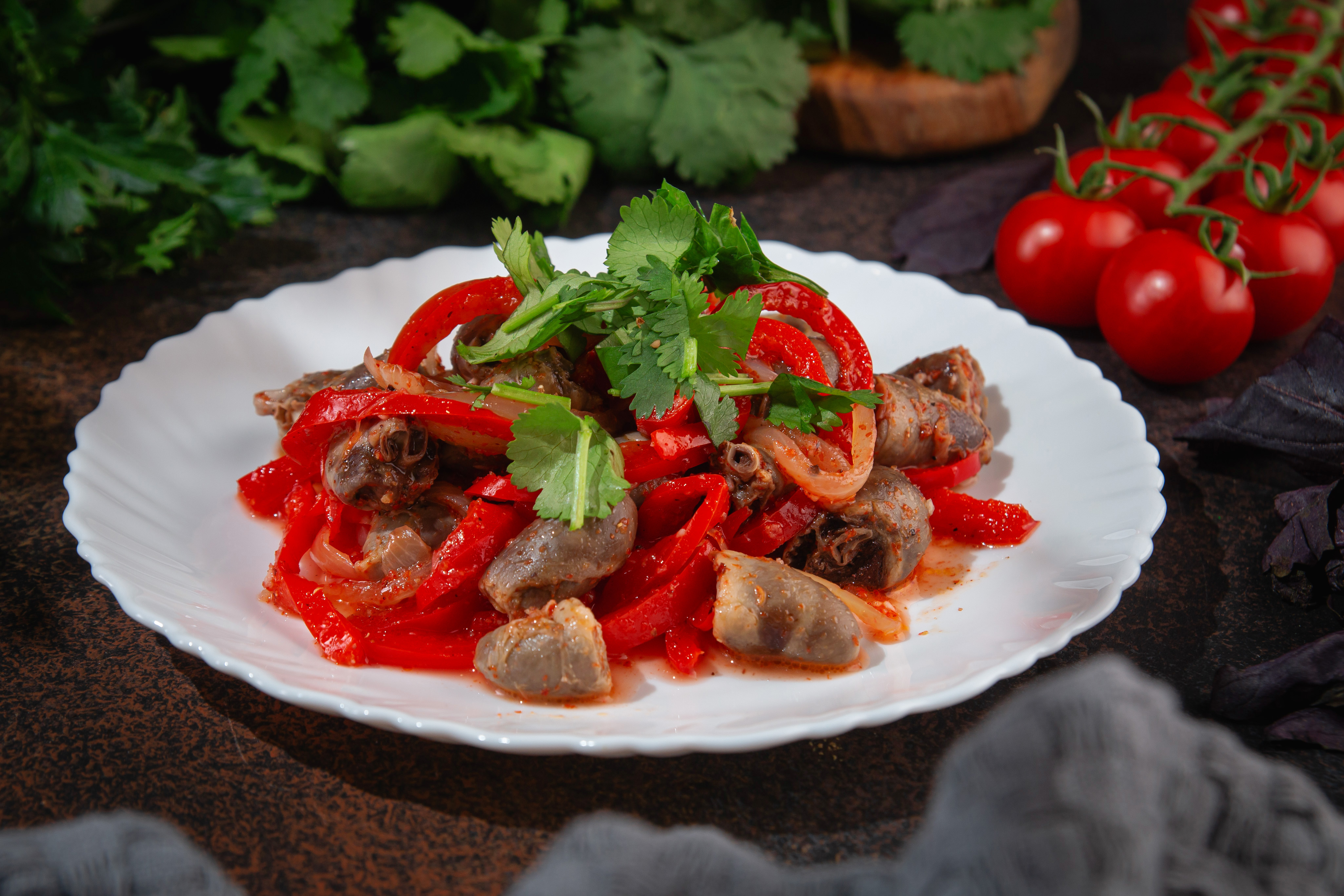 Хе из куриных сердечек
