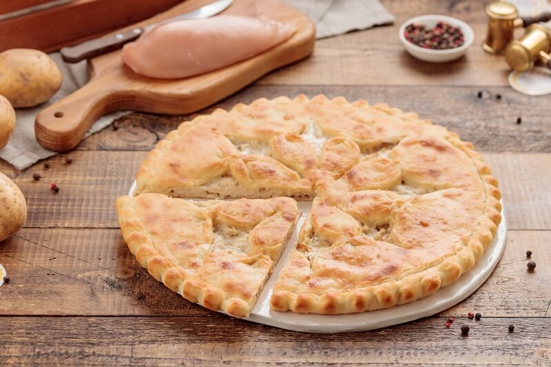 Пирог с курицей и картофелем 1000 гр