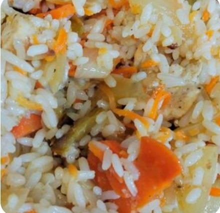 Рис с курицей и овощами