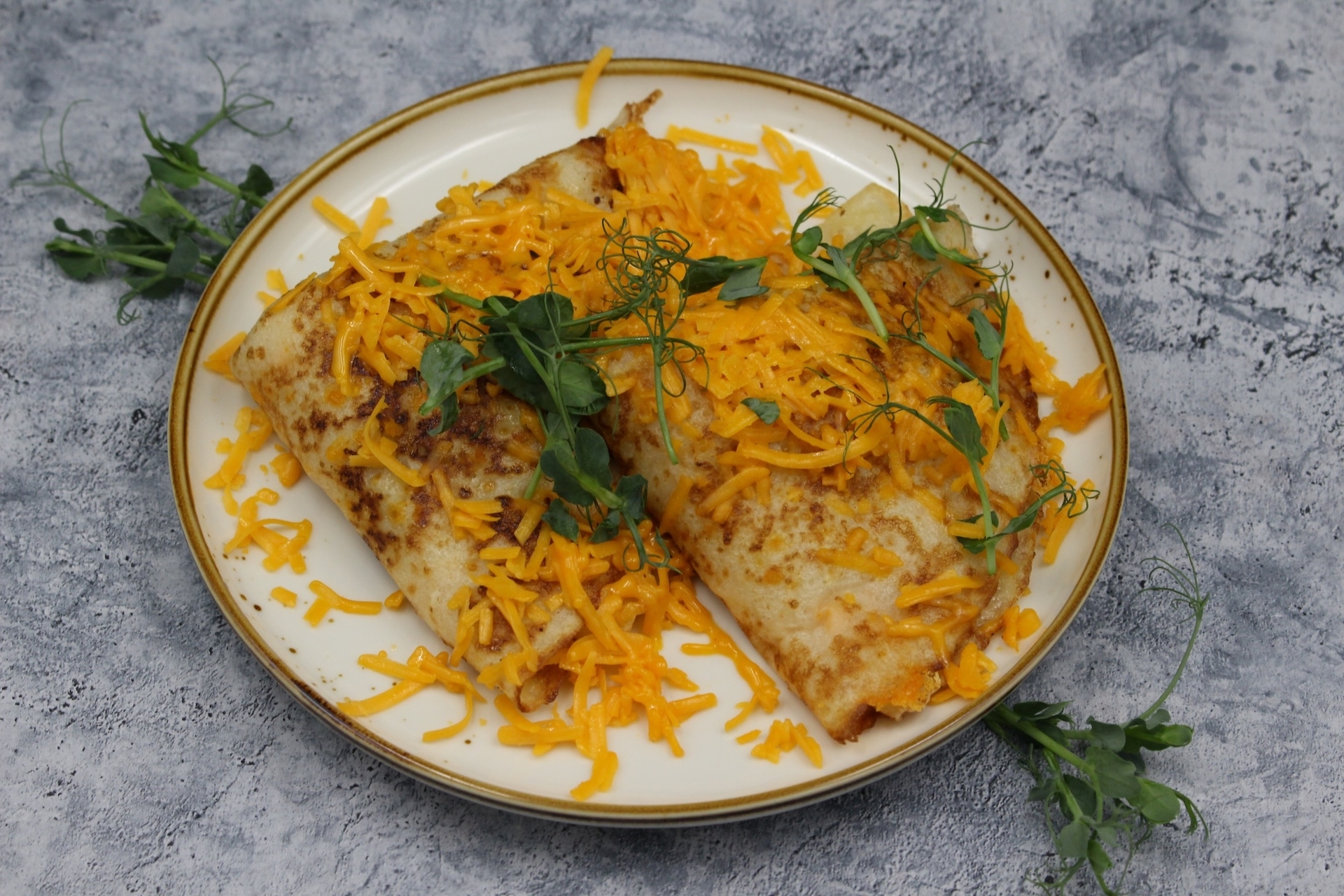 Блины с ветчиной и сыром