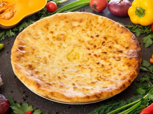 Пирог с картошкой и жареным луком 32см