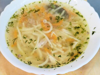 Супчик с лапшой куриный
