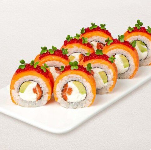 Филадельфия Прайм с двойным лососем ролл