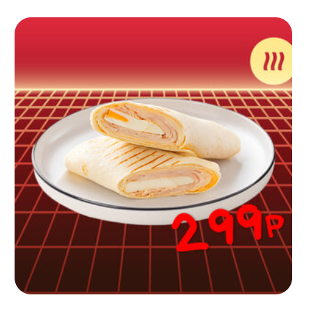 Ролл с ветчиной и яйцом