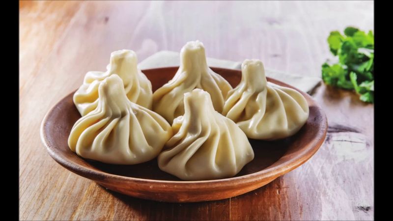 Хинкали с сыром и зеленью