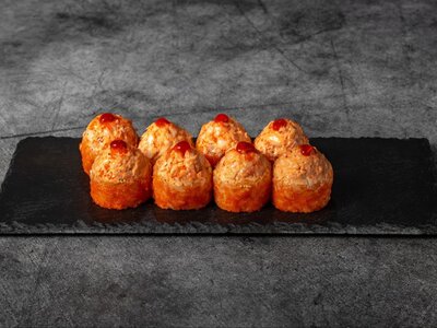 Острые запечённые роллы с креветкой