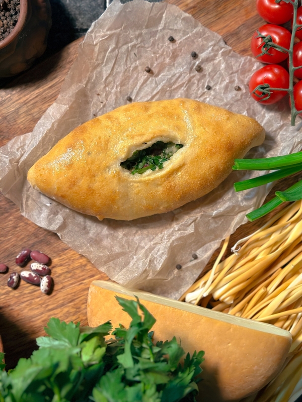МИНИ лодочка с ботвой и сыром