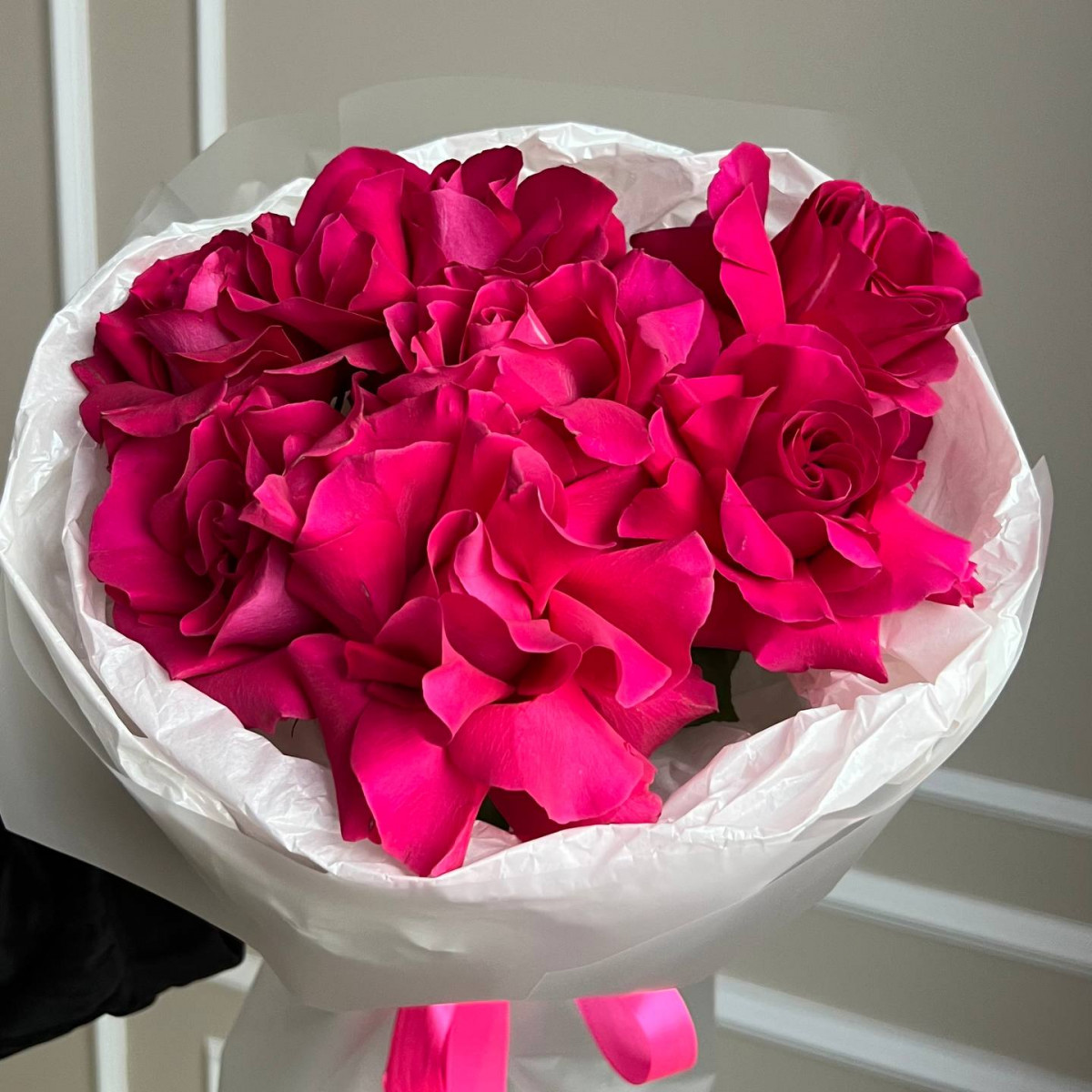 Моно букет из французских роз (предзаказ) 